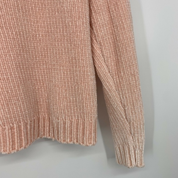Dip Sweater Womens Size Small Pink V Neck Soft Chenille Pullover Long Sleeve - Picture 8 of 9